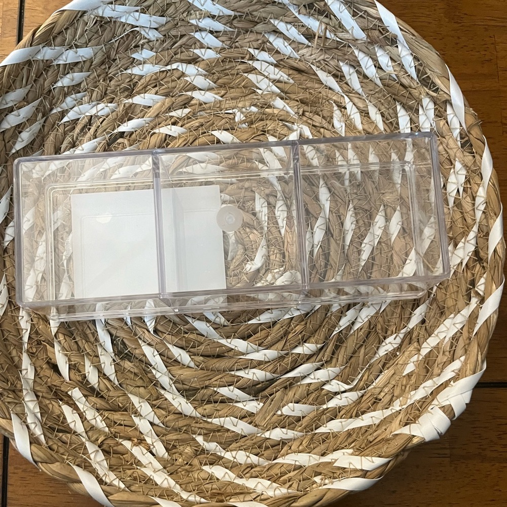 ORGANIZING LIDS Storage Essential. Stackable Organizers Transparent. - Picture 6 of 13